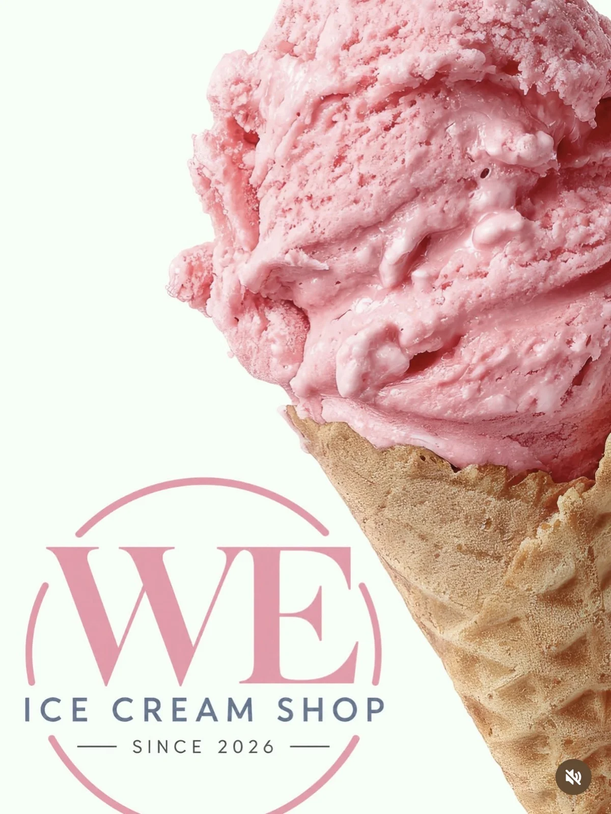 Imagen de WE Ice Cream Shop con un scoop rosado en cono